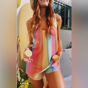 NWT Show Me Your MuMu In the Groove Set Bright Stripe Knit XXL